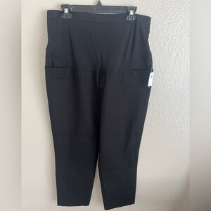 NWT Old Navy Pixie Straight Black Maternity Pants with Pockets 18